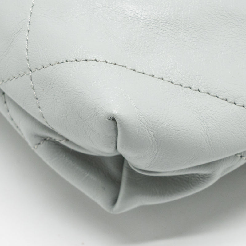 Chanel Mini 22 Bag Calfskin Light Grey GHW (Microchip)