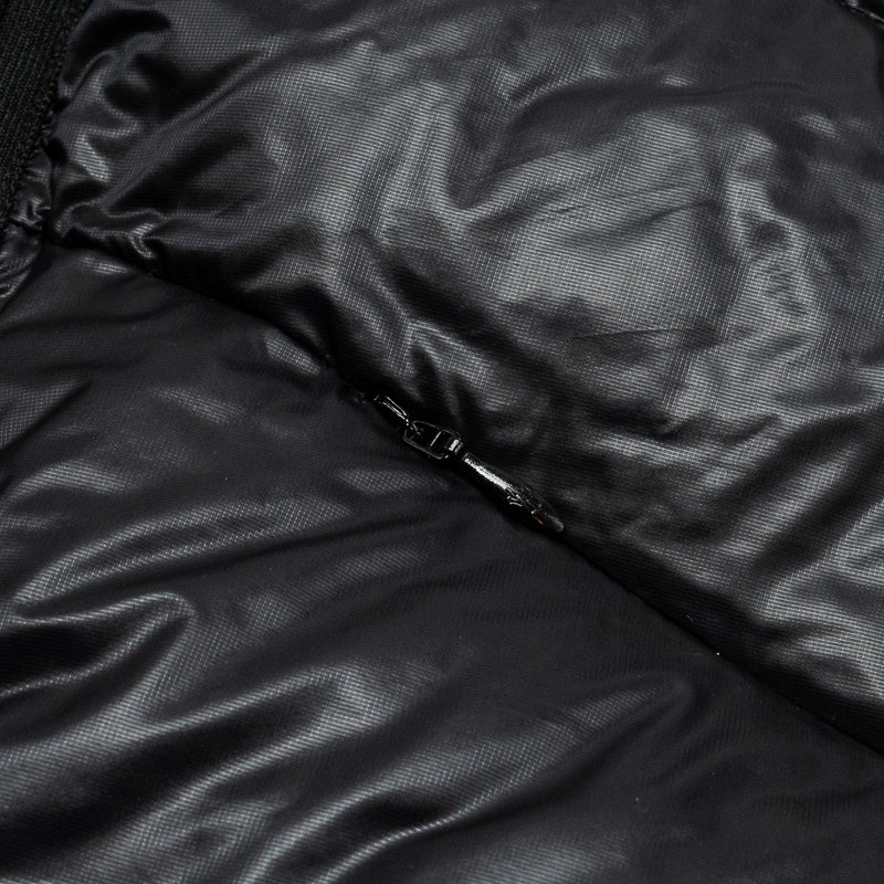 Moncler size 3 men's zip padded jacket black