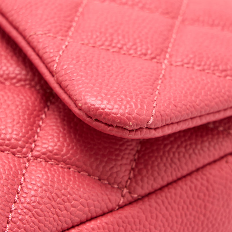 Chanel Easy Flap Bag Caviar Pink SHW