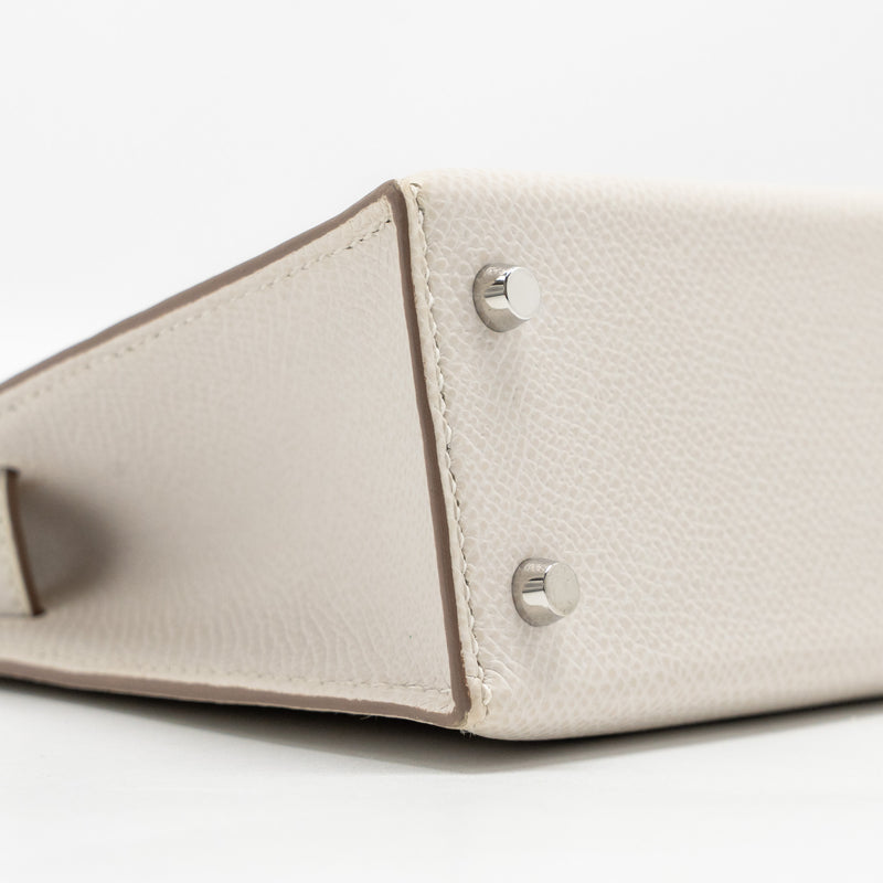 Hermes Mini Kelly II epsom gris pale SHW stamp B