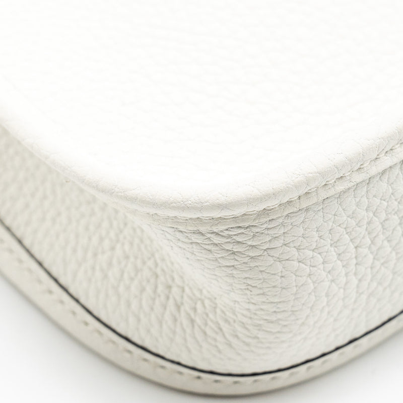 Hermes Mini Evelyne Clemence New White SHW Stamp B