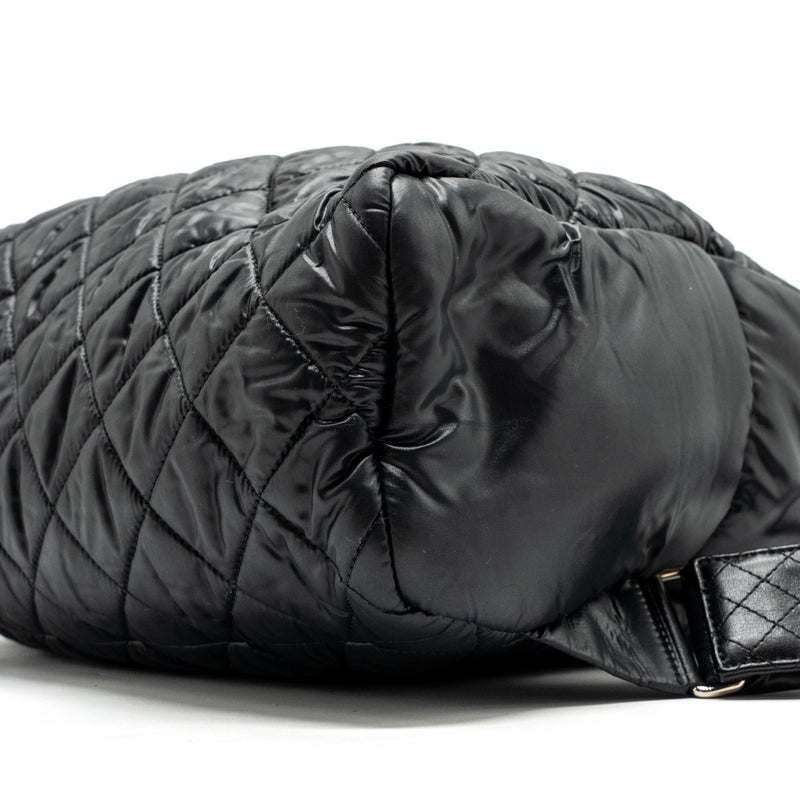 Chanel Coco Cocoon Backpack Quilted Nylon/Leather Black GHW