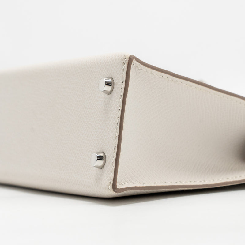 Hermes Mini Kelly II epsom gris pale SHW stamp B