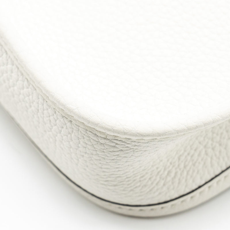 Hermes Mini Evelyne Clemence New White SHW Stamp B