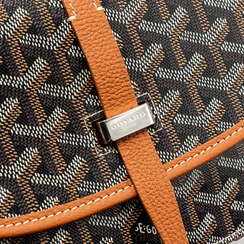 Goyard Belvedere PM Messenger Bag Goyardline Canvas/Calfskin Black/Tan SHW