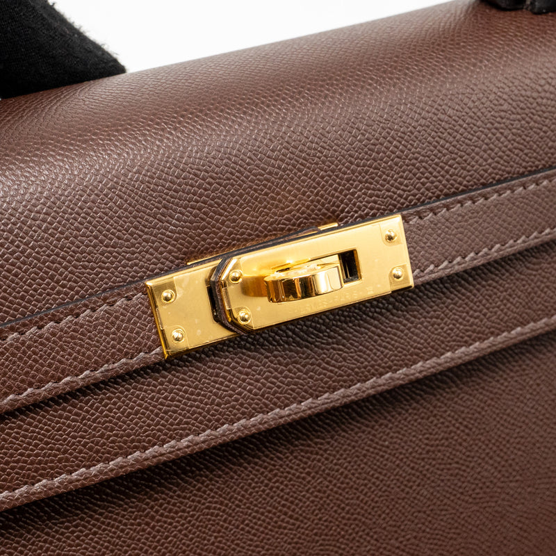 Hermes Kelly 25 Madame Moka GHW Stamp B