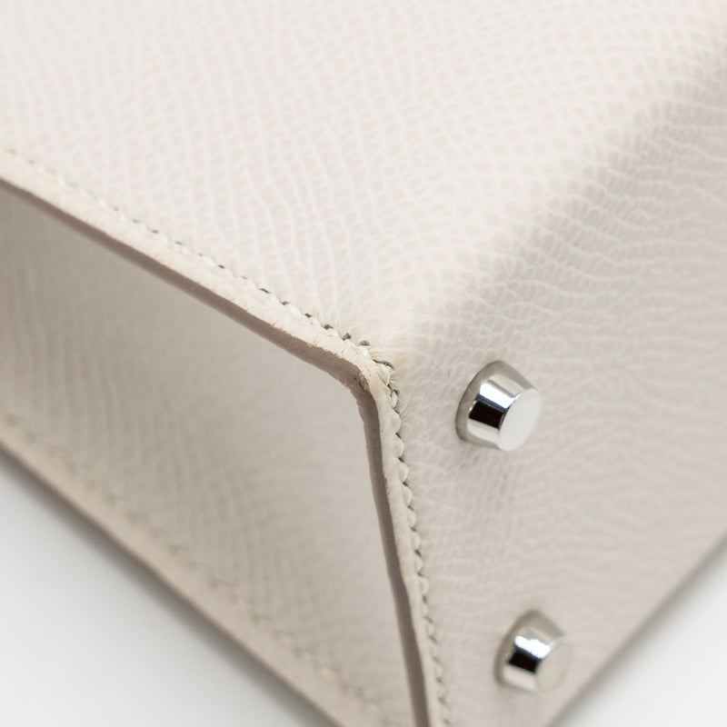 Hermes Mini Kelly II epsom gris pale SHW stamp B
