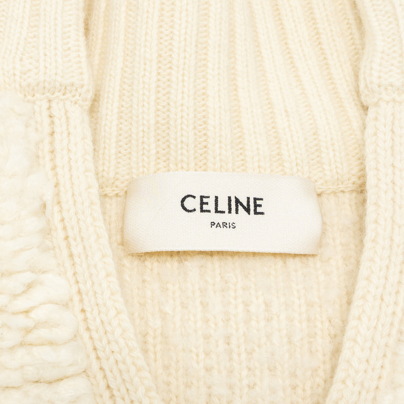Celine size XS sweater Laine/Alpaga/Soie White