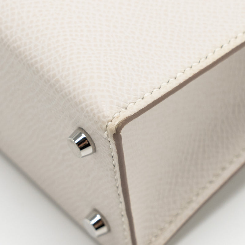 Hermes Mini Kelly II epsom gris pale SHW stamp B