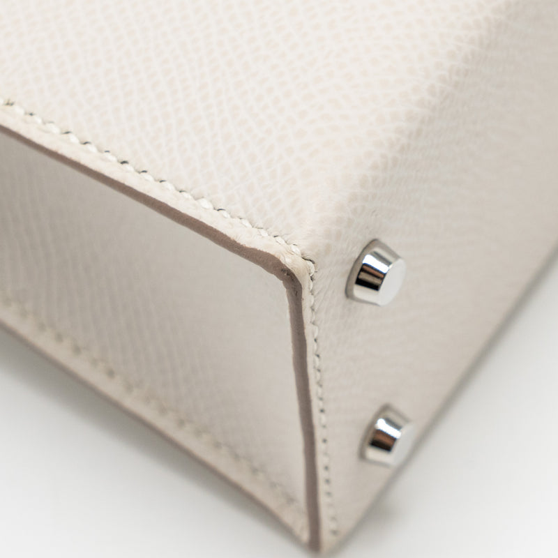 Hermes Mini Kelly II epsom gris pale SHW stamp B