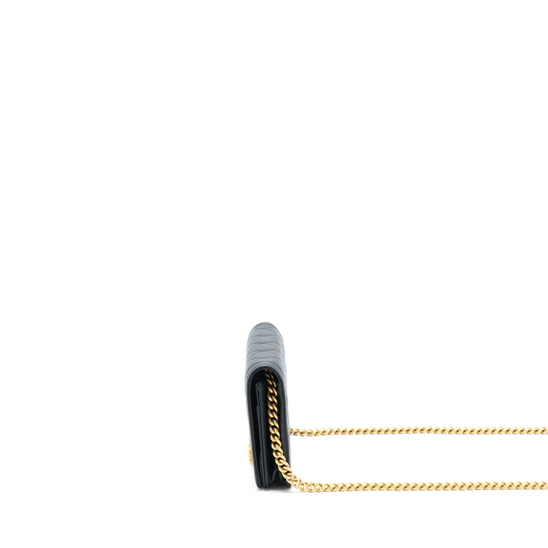 Chanel Boy Wallet on Chain Caviar Black GHW (Microchip)