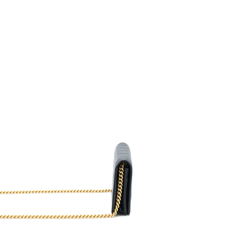 Chanel Boy Wallet on Chain Caviar Black GHW (Microchip)