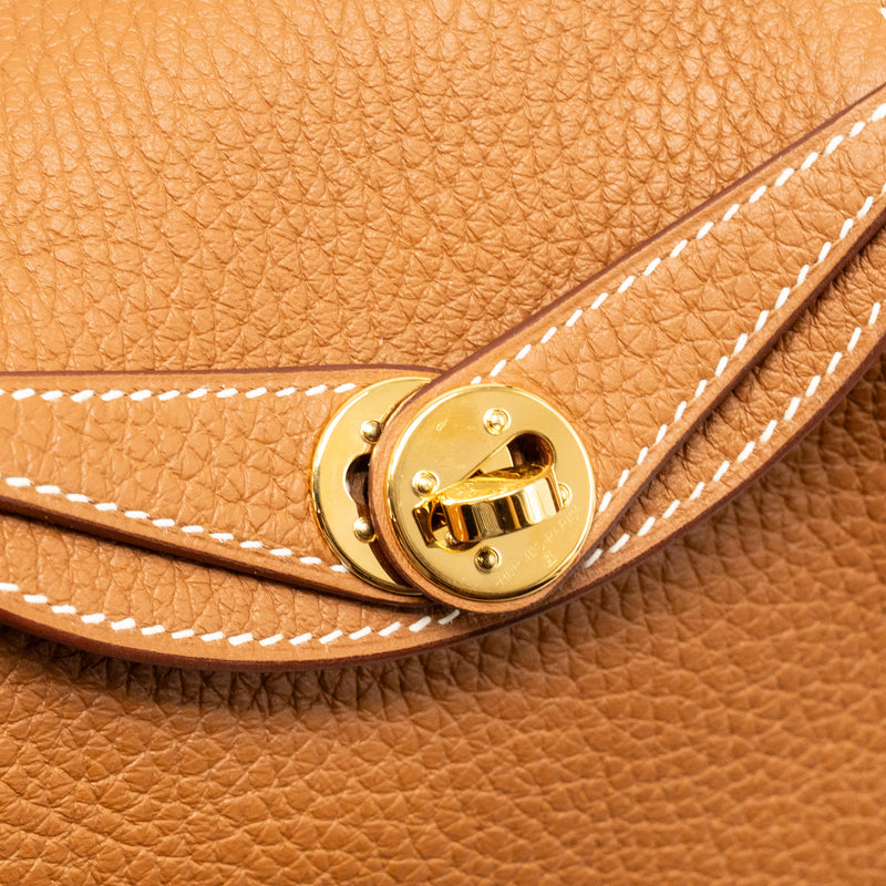 Hermes Mini Lindy Clemence Gold GHW Stamp Z