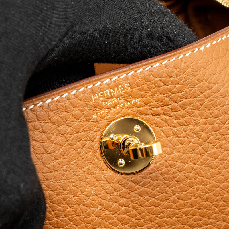 Hermes Mini Lindy Clemence Gold GHW Stamp Z