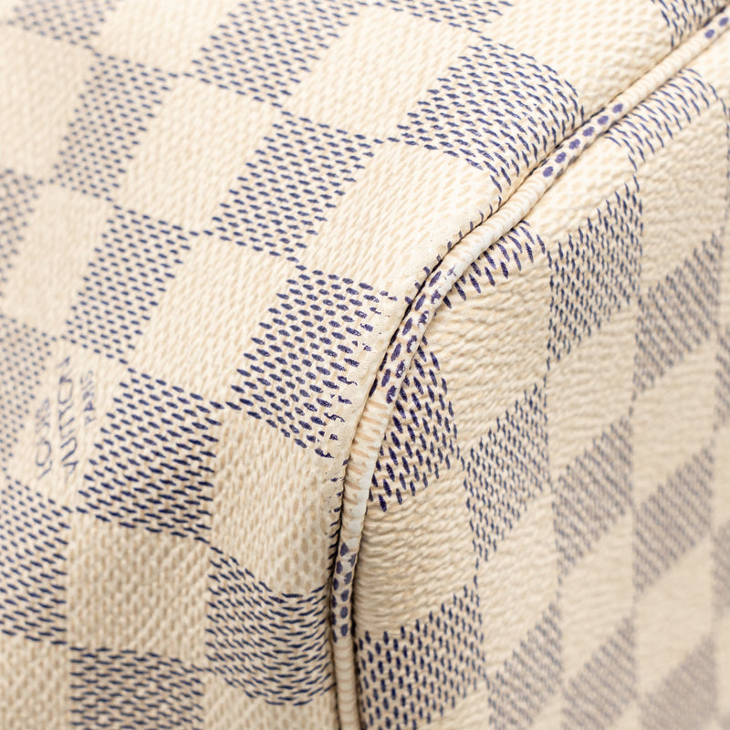 Louis Vuitton Neverfull MM damier Azur GHW
