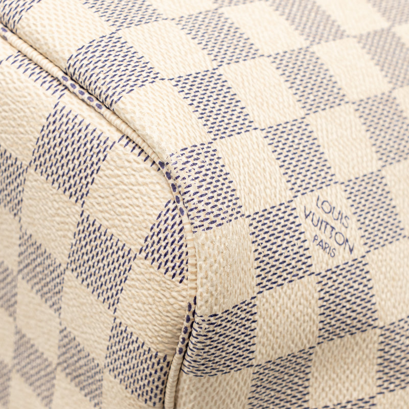 Louis Vuitton Neverfull MM damier Azur GHW