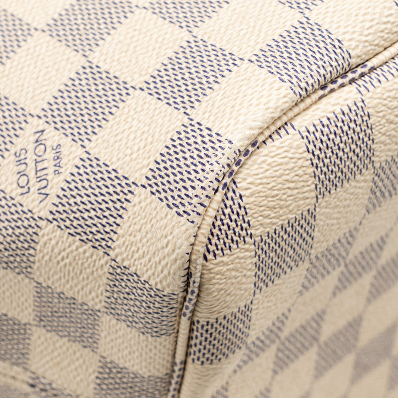 Louis Vuitton Neverfull MM damier Azur GHW
