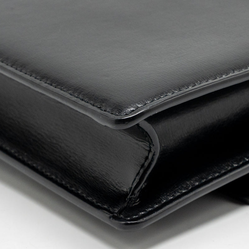 Saint Laurent/YSL Medium Top Handle Sunset Bag Calfskin Black GHW