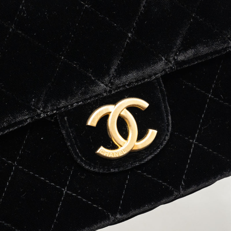 Chanel 23B Hobo Bag Velvet Black GHW (microchip)