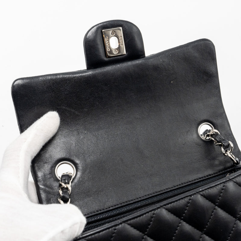 Chanel Mini Rectangular flap bag lambskin black SHW