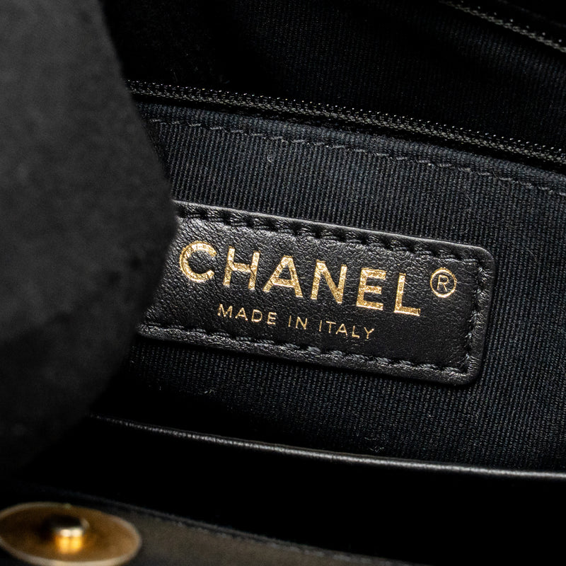 Chanel 23B Hobo Bag Velvet Black GHW (microchip)