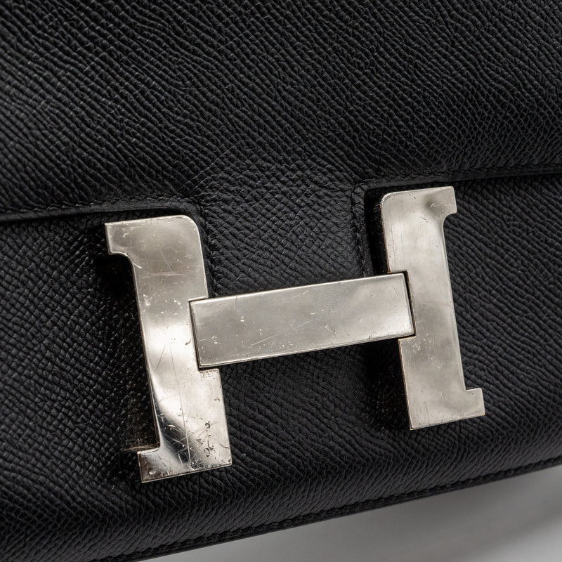 Hermes Constance 24 Epsom Black SHW Stamp A