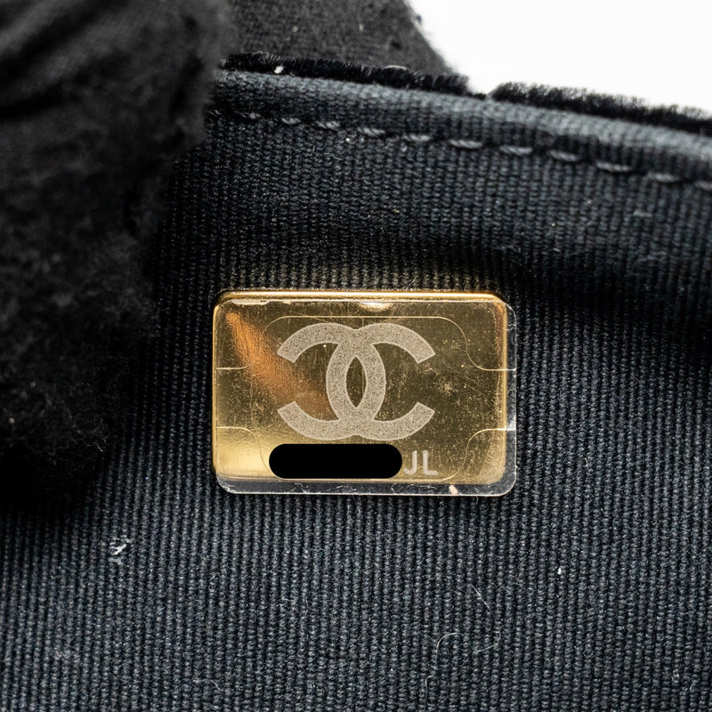 Chanel 23B Hobo Bag Velvet Black GHW (microchip)