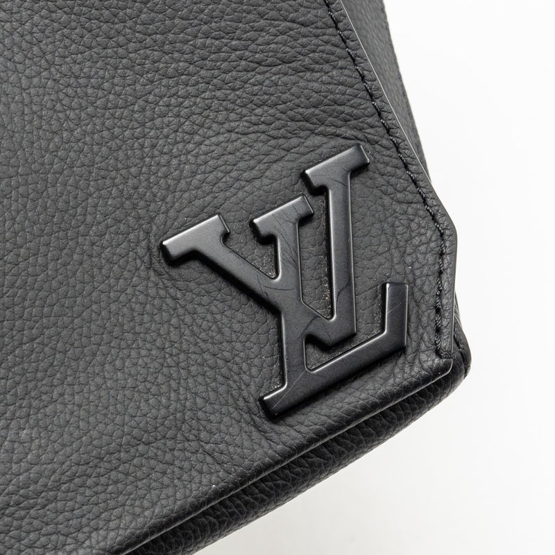 Louis Vuitton Aerogram Takeoff Sling Black Grained Calfskin Black Hardware