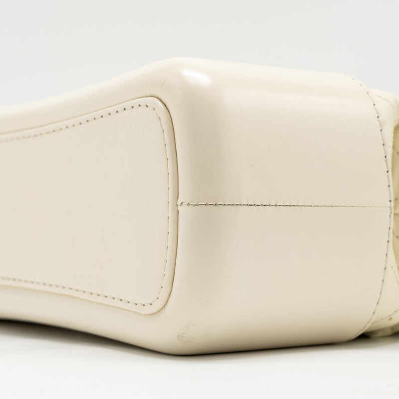 Chanel Large Gabrielle Hobo Bag Aged Calfskin White Multicolour Hardware