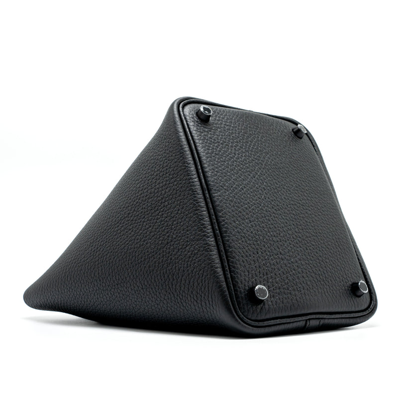 Hermes Picotin 18 Clemence So Black with Black Hardware Stamp U