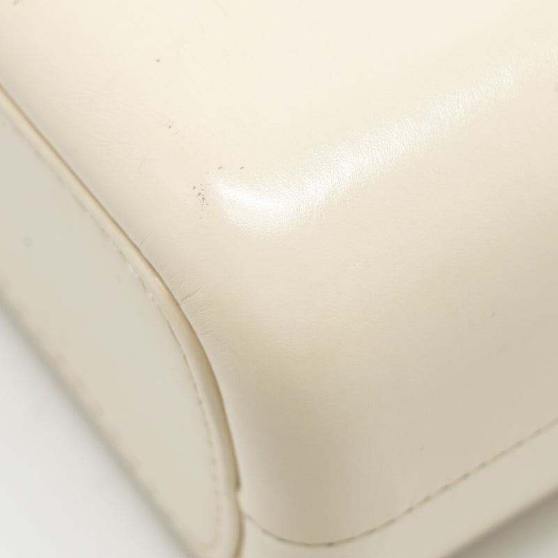 Chanel Large Gabrielle Hobo Bag Aged Calfskin White Multicolour Hardware