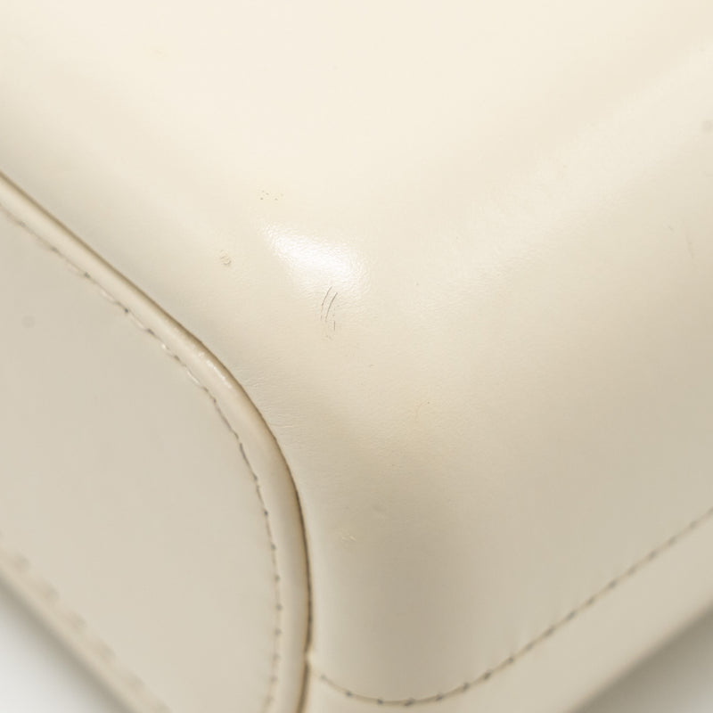 Chanel Large Gabrielle Hobo Bag Aged Calfskin White Multicolour Hardware