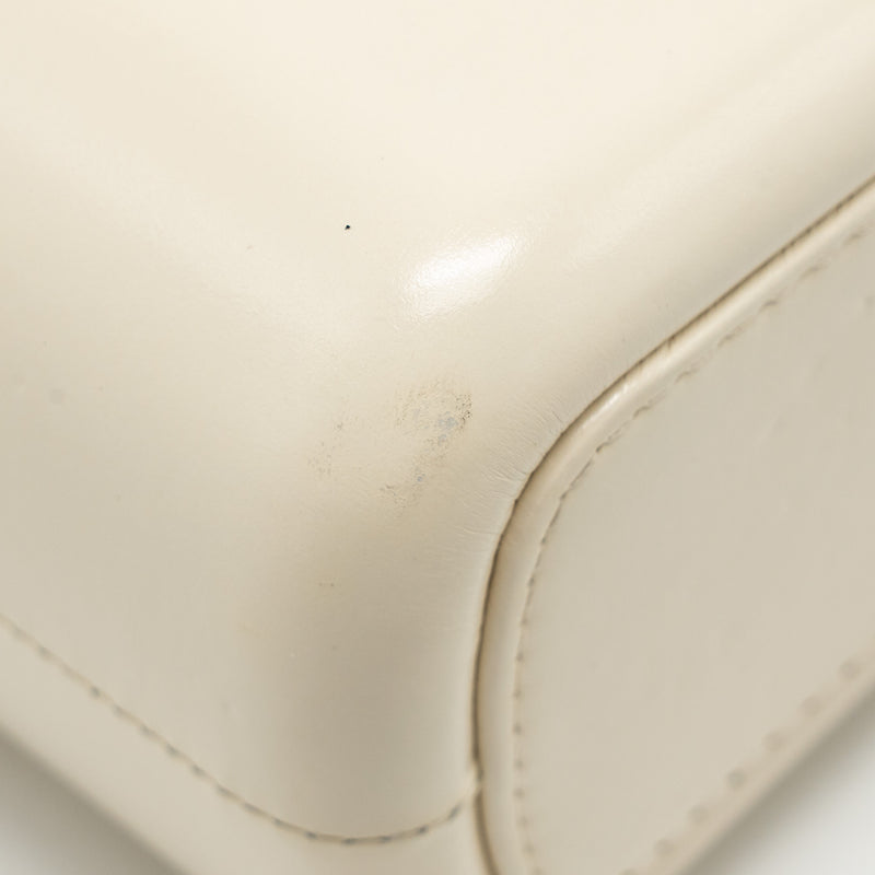 Chanel Large Gabrielle Hobo Bag Aged Calfskin White Multicolour Hardware