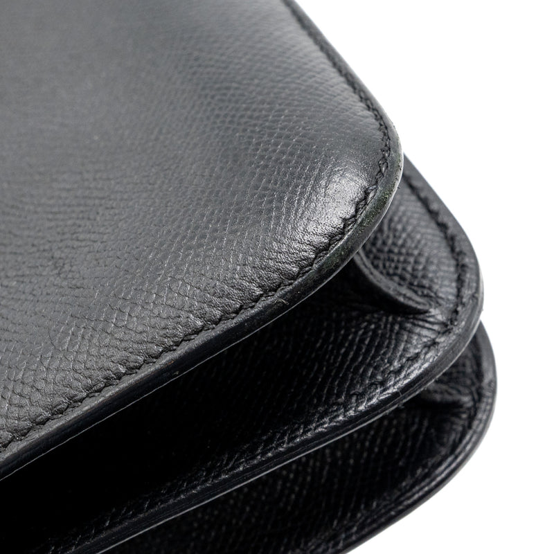 Hermes Constance 24 Epsom Black SHW Stamp A
