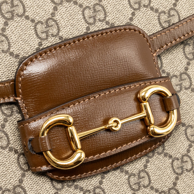 Gucci Horsebit 1955 Shoulder bag GG Supreme Canvas GHW