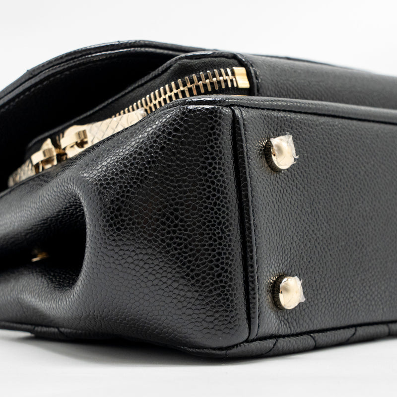 CHANEL Small Business Affinity Caviar Black LGHW (Microchip)