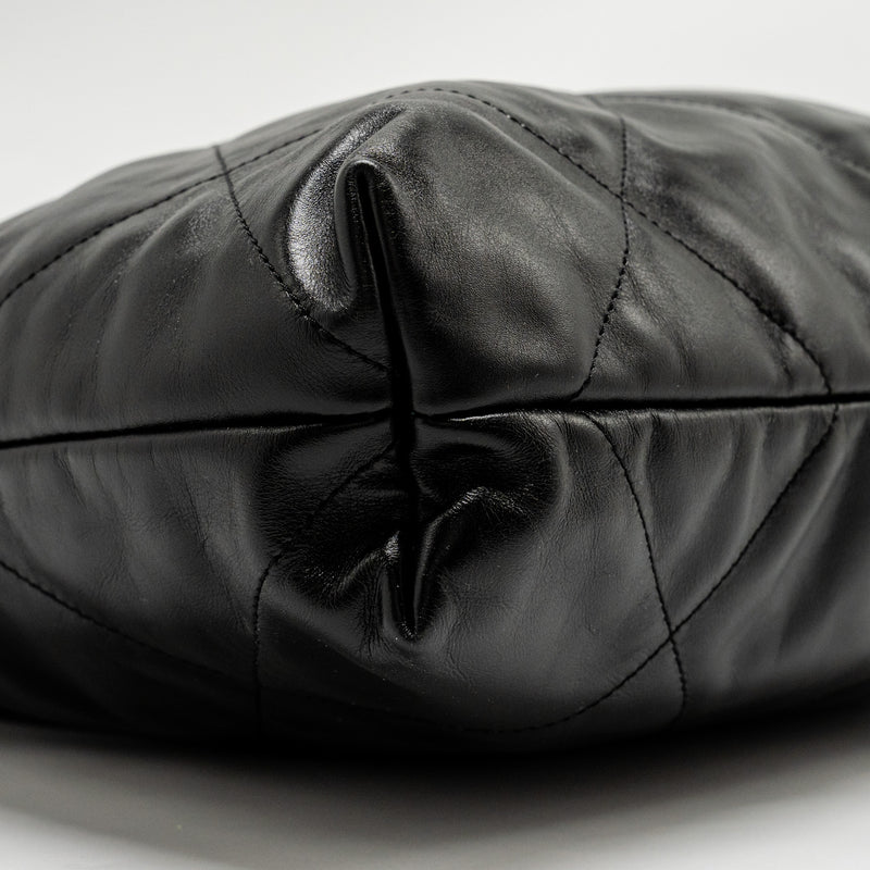 Chanel Medium 22 Shiny Calfskin Black SHW (Microchip)