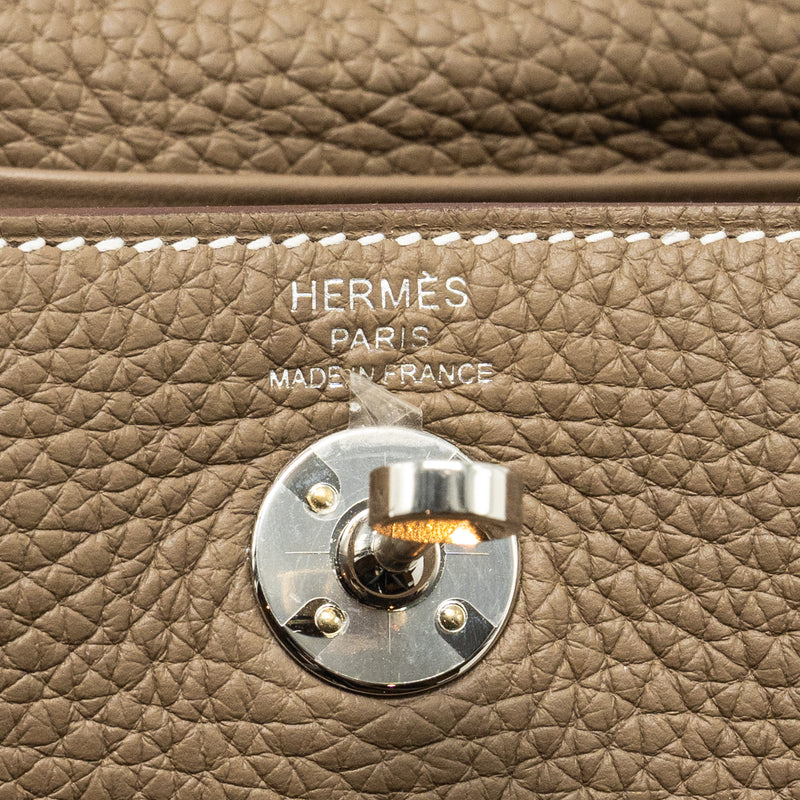 Hermes Mini Lindy Clemence Etoupe SHW Stamp Z