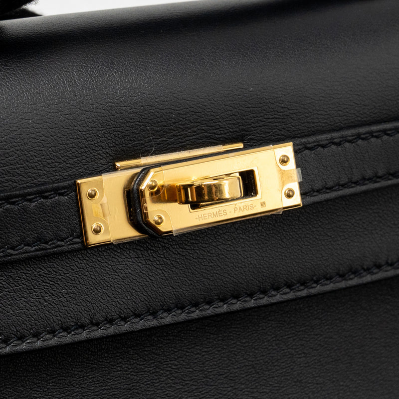 Hermes Kelly Pochette Swift Black GHW Stamp Y