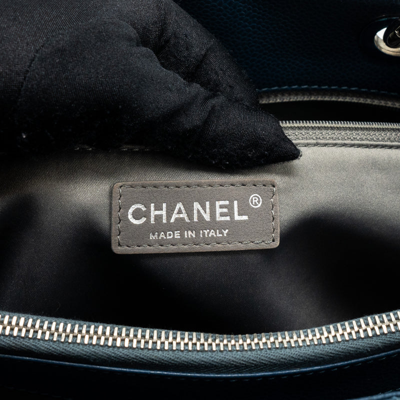 Chanel Grand Shopping Tote/ GST Caviar Dark Blue SHW