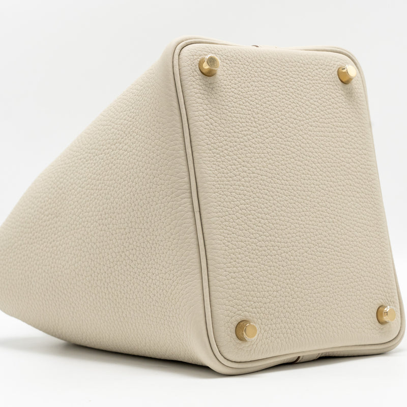 Hermes Picotin 18 Lock Bag Clemence Beton GHW Stamp B