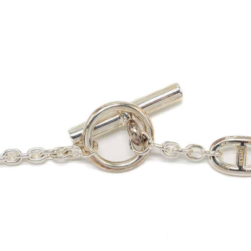 Hermes 160cm farandole long necklace silver tone