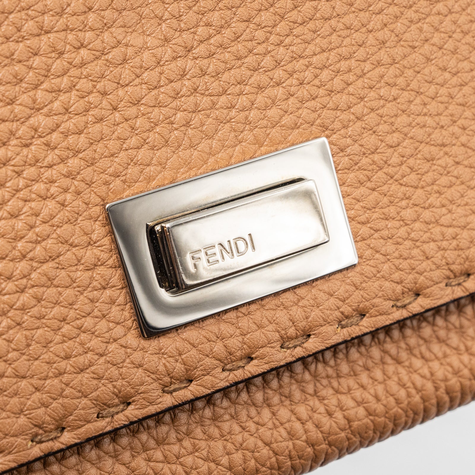Fendi Peekaboo Continental Wallet With Topstitching Leather