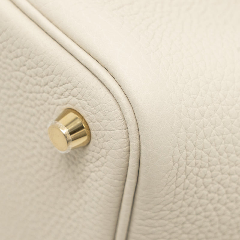 Hermes Picotin 18 Lock Bag Clemence Beton GHW Stamp B