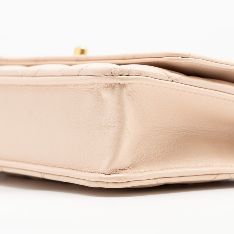 Chanel Pearl Crush Wallet On Chain Lambskin Light Pink GHW (Microchip)