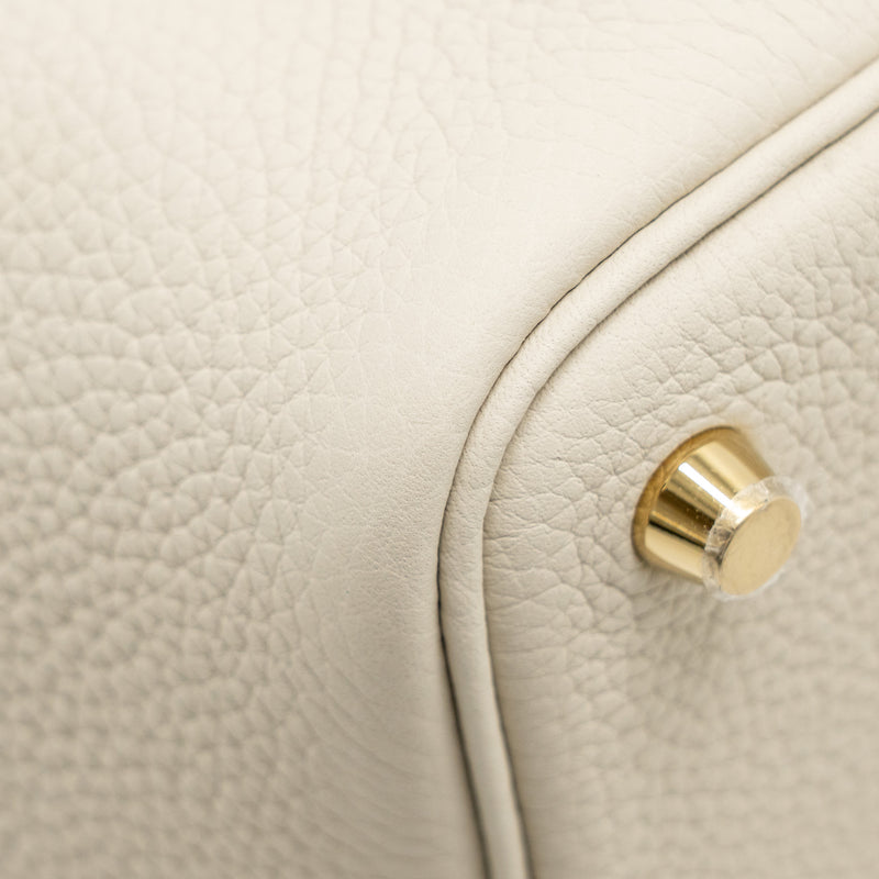 Hermes Picotin 18 Lock Bag Clemence Beton GHW Stamp B