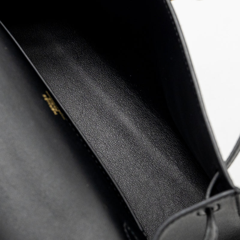 Hermes Kelly Pochette Swift Black GHW Stamp Y