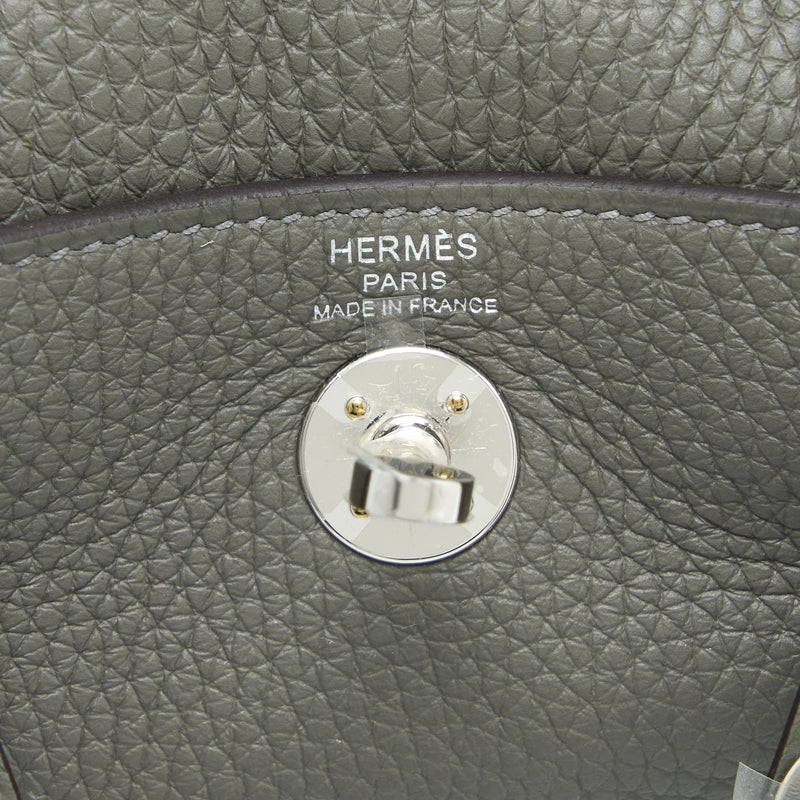 Hermes Mini Lindy Clemence 0L Gris Meyer SHW Stamp U