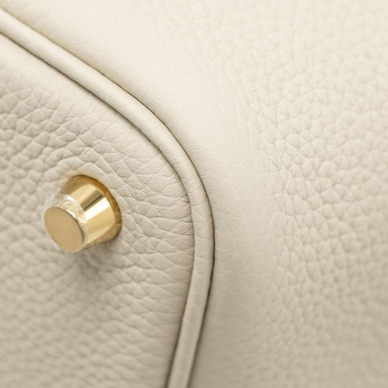 Hermes Picotin 18 Lock Bag Clemence Beton GHW Stamp B