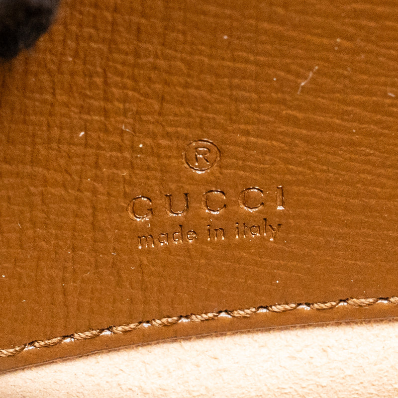 Gucci Jackie 1961 Mini Shoulder Bag GG Supreme Canvas/Calfskin BROWN/Multicolour GHW